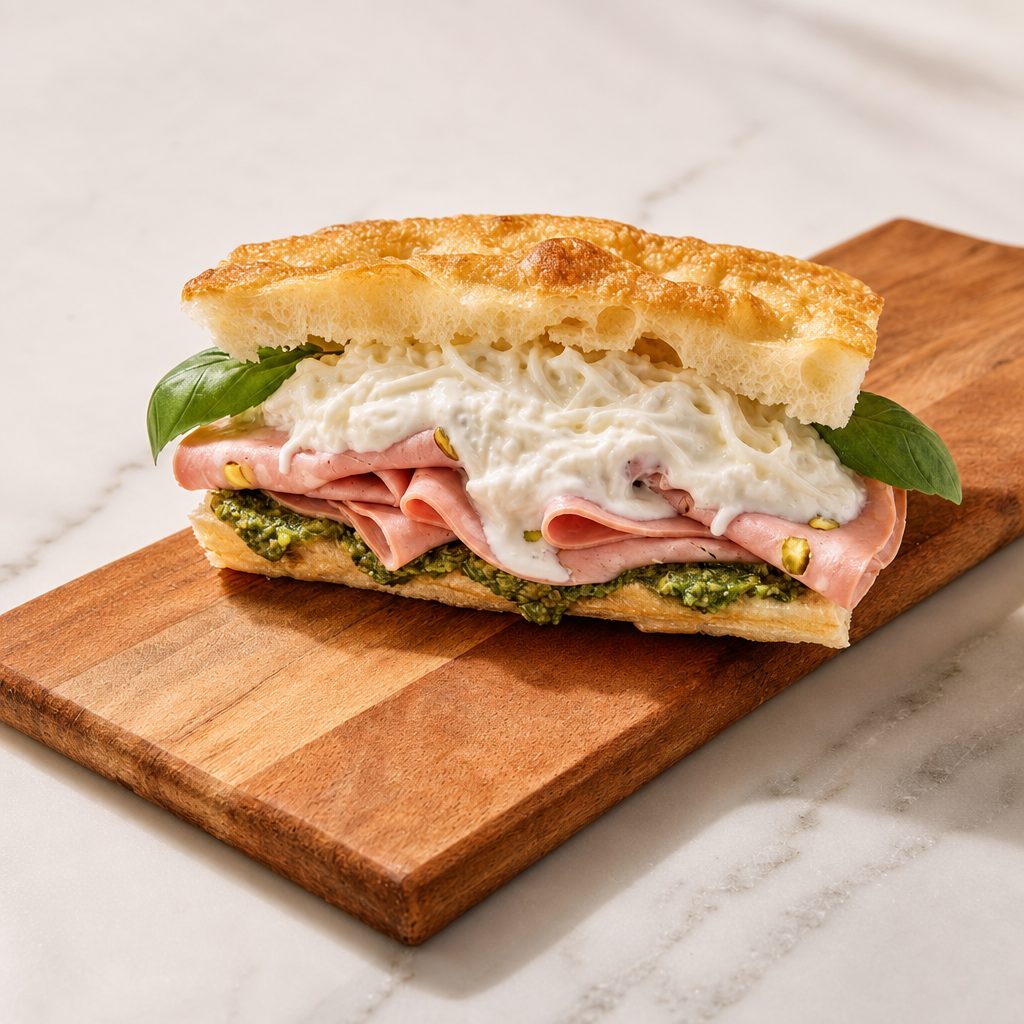Mortadella Sandwich.